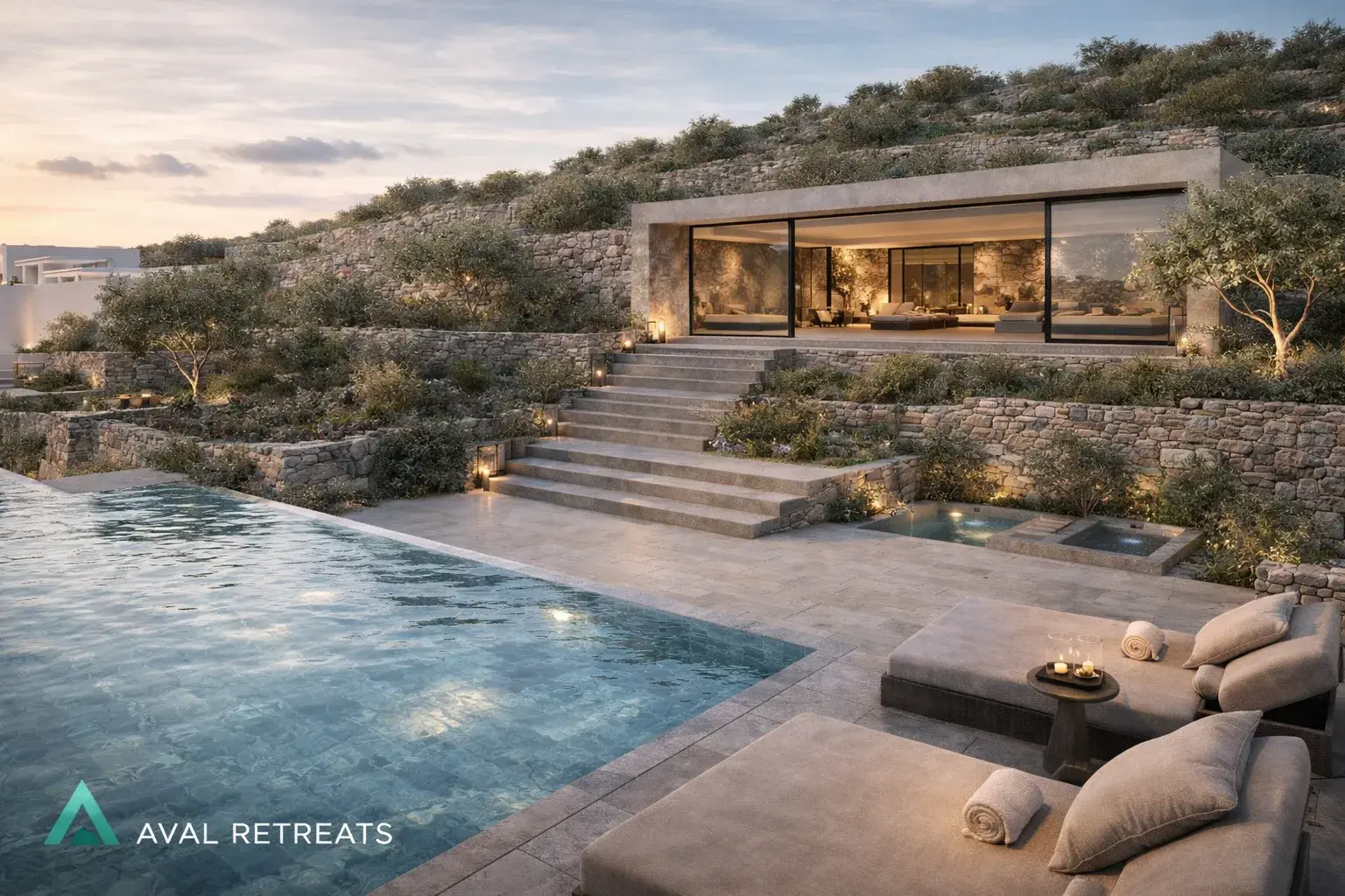 Interior design καθιστικού και κρυφός φωτισμός | Έργο Aval Design 34