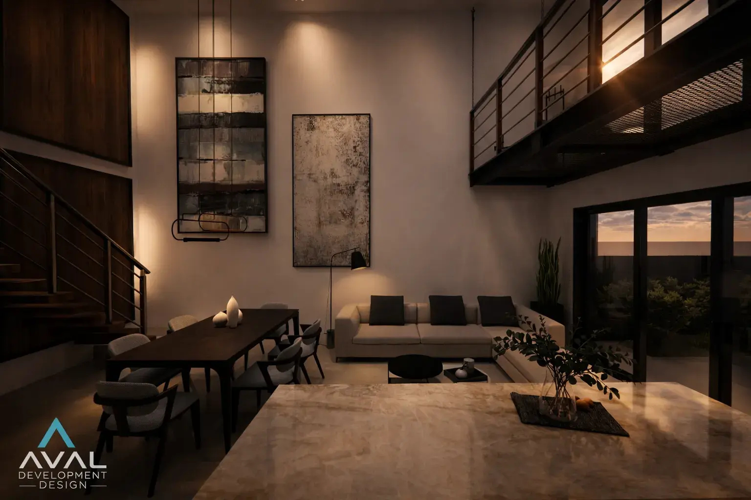 Διακόσμηση εσωτερικών χώρων με ξύλινες λεπτομέρειες | Έργο Aval Design 46